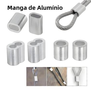 Imagem de Luva De Alumínio Com Duplo Furo Para Crimpagem De Cabos, Terminal De A