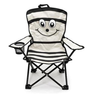 Imagem de Cadeira Infantil Dobrável Abelha com Porta Copos 63cm - Petrox Comerci