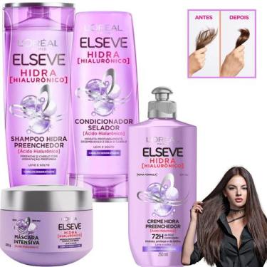 Imagem de Kit Elseve Hidra Loreal Paris Acido Hialuronico 400ML Shampoo Condicio