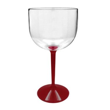 Imagem de Taça Gin com Base Vermelha 550ml - Acrílico Resistente