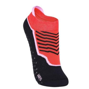 Imagem de Meia Lupo Antiderrapante Cano Curto Estampada Pilates 4943-014, Preto,