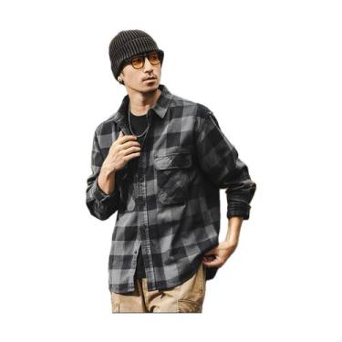 Imagem de Camiseta Xadrez Flanelada Manga Comprida Com Bolsos  PREMIUM - CJ WEAR