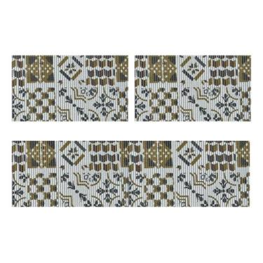 Imagem de Kit 3 Tapetes Cozinha Banheiro Compacto Passadeira Duna Soft Antiderra