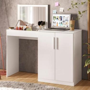 Imagem de Penteadeira Multiuso 100% MDF 2 Portas Branco - Tigus Baby