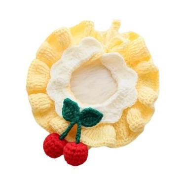 Imagem de Babador Para Animais De Estimação Estampa Xadrez Morango, Poliéster Ma