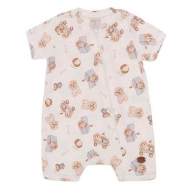 Imagem de Macacão Bebê Menino Cachorrinhos Off White Mini & Co-Masculino