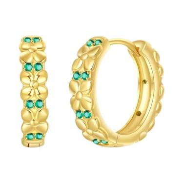 Imagem de Brincos De Argola Femininos Em Prata 925 Com Pérolas E Estrelas, Brinc