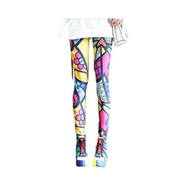 Imagem de Leggings Coloridas Da Moda Para Mulheres, Calças Casuais Aquecedoras D