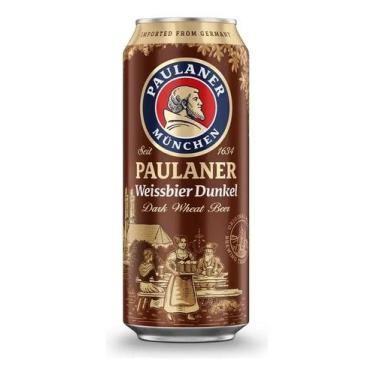 Imagem de Cerveja Alemã Paulaner Weissbier Dunkel Lata Original 500ml
