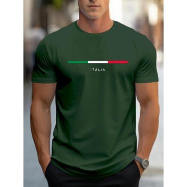 Imagem de Camiseta Masculina plus Size De Verão Em Algodão Casual Com Estampa IT
