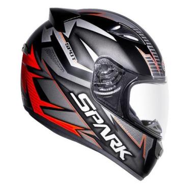 Imagem de Capacete Masculino Ebf Spark New Spark Spot Vermelho Fosco Moto, Verme