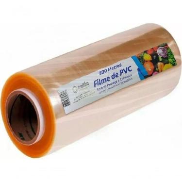 Imagem de Rolo Bobina Plastico De Filme Pvc 38cm X 300m De Qualidade