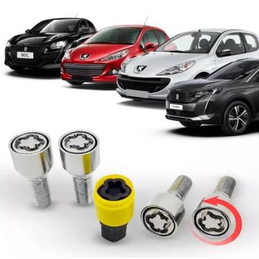 Imagem de Trava Parafuso Porca Antifurto De Rodas Peugeot Todos 206 207 208 2008