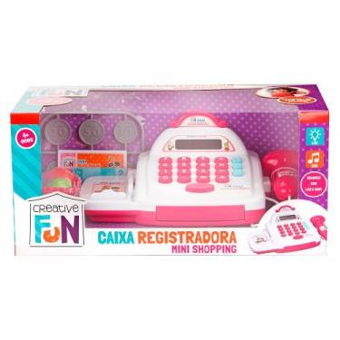 Imagem de Creative Fun Caixa Registradora Mini Shopping com Luz e Som Branca e R