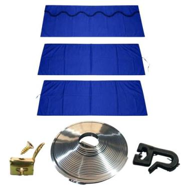 Imagem de Kit trilho cortina cabine caminhão compatível vw mercedes - Geral, Azu