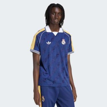 Imagem de Camisa Polo Adidas Real Madrid Originals Azul-Marinho, GG