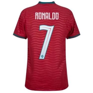 Imagem de Camisa Portugal Vermelha 2026 Ronaldo 7, Vermelho, M, poliester