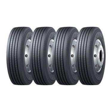 Imagem de Kit 4 Pneus Dunlop Aro 17 235/75R17,5 SP320 Caminhão Liso 132/130M