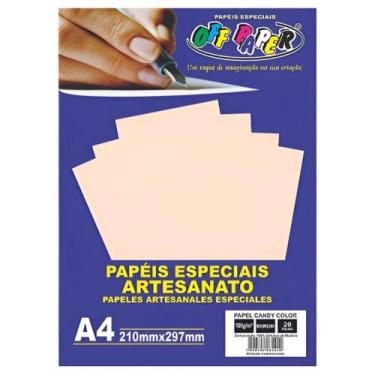 Imagem de Papel Candy Color Baunilha 180g A4 20 Fls - Off Paper