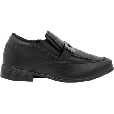 Imagem de Sapato Social Infantil Juvenil Menino com Fivela Sames 9239, Preto nap