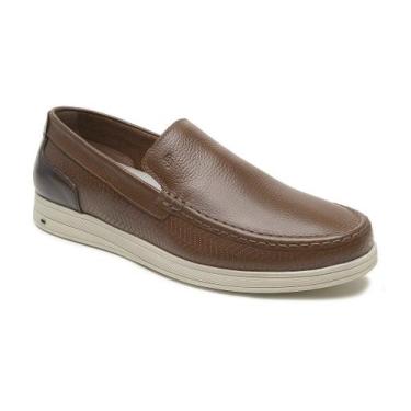 Imagem de Sapato Mocassim Couro Masculino Casual Anti Impacto 90250 - Jota Pe, 4
