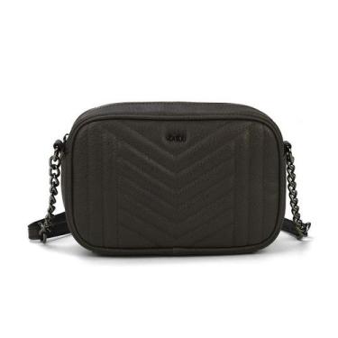 Imagem de Bolsa Feminina Transversal Alça Corrente Matelassê Gash, Preto