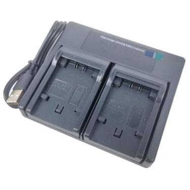 Imagem de Carregador de bateria duplo USB para câmera Sony NP-FV100 NP-FH100 NP-FV70 NP-FH70 NP-FH30 NP-FH50 NP-FP30 NP-FP50 NP-FP70/FP71 NP-FP90 DCR-DVD DCR-HC DCR-SR HDR-CX HDR-XR