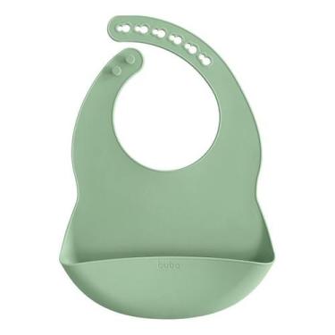 Imagem de Babador de Silicone com Pega Migalhas Verde Buba