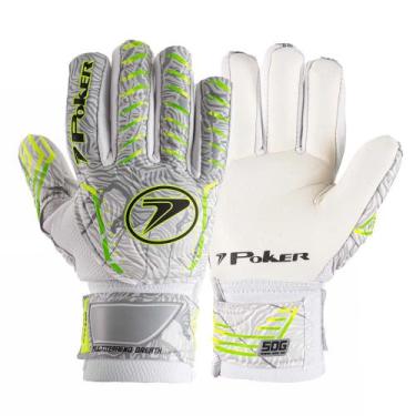 Imagem de Luva de Goleiro Poker Multiterreno Breath Branco/Verde, Branco, Verde,