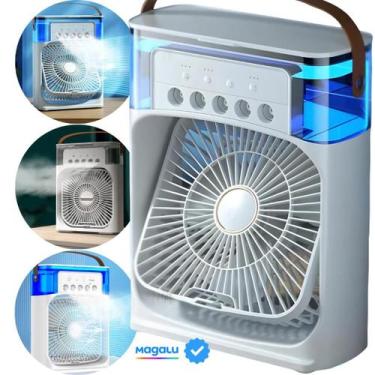 Imagem de Mini ventilador de mesa 3 velocidades jato climatizante frio USB portá