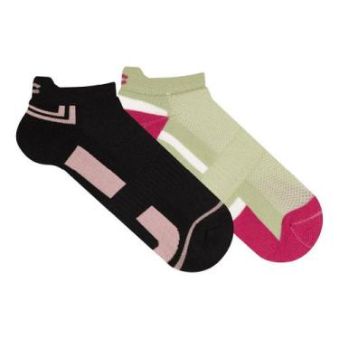 Imagem de Kit 2 Pares Meia Cano Curto Puxador Academia Corrida Treinos - Cia da 