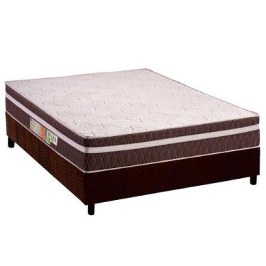 Imagem de Conjunto Box Viúva: Colchão Anatômico Polar D28 Orthoface Vip Brown + 