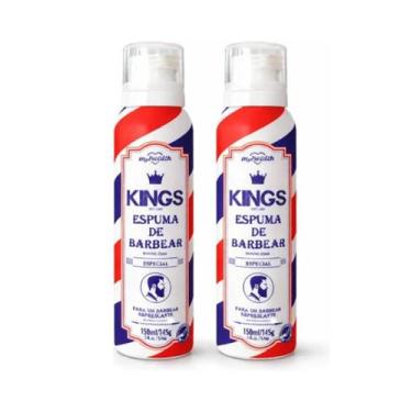 Imagem de Espuma de barbear my health kings men care 150ml, 2 UNIDADES