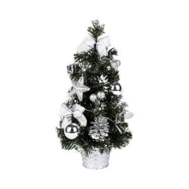 Imagem de Mini Árvore De Natal Com Luzes, Decoração De Mesa, Neve Espessa E Efei