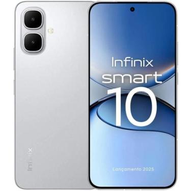 Imagem de Smartphone INFINIX Smart 10 120Hz Lançamento 2025 NFC 128GB 4GB Ram Câ
