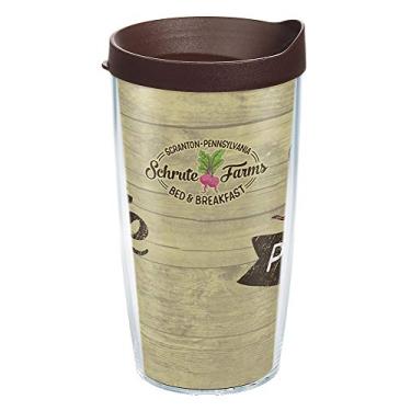 Imagem de Tervis Feito nos EUA com paredes duplas O copo isolado para escritório mantém as bebidas frias e quentes, 473 g, Schrute Farms
