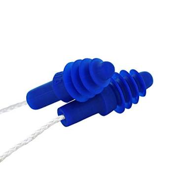 Imagem de Howard Leight Tampões de ouvido reutilizáveis com flange Airsoft da Honeywell com cordão de nylon branco, 100 pares (DPAS-30W)