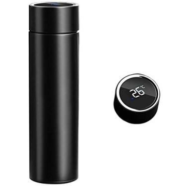 Imagem de LIANG Garrafa de água de aço inoxidável Caneca de viagem Copo térmico com display LED Indicador de temperatura Tecnologia de isolamento a vácuo duplo