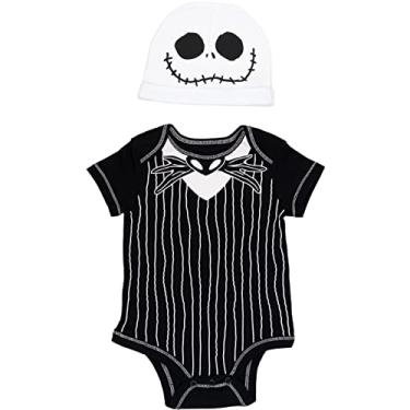 Imagem de Disney Conjunto de body e chapéu para bebês recém-nascidos para bebês, Jack Skellington, 18 Months