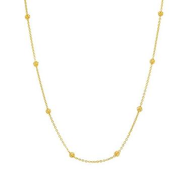 Imagem de Colar Rommanel Banhado Ouro Com Globos Vazados 42cm 530679