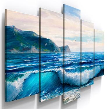 Imagem de Quadros Decorativos Paisagem Mar Praia Recepção Sala 