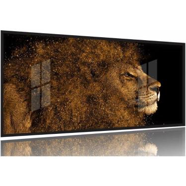 Imagem de Quadro Leão De Judá V130x60 Moldura Preta 2x2