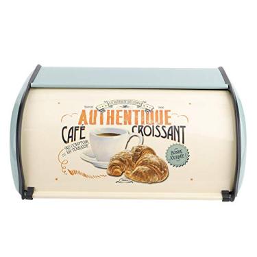 Imagem de Suporte de P?o,Caixa de P?o Mental de Grande Capacidade, Recipiente de Biscoito para Cozinha Organizador de Microplaquetas P?es(blue), Caixa de p?o para armazenamento recipiente bancada cozinha