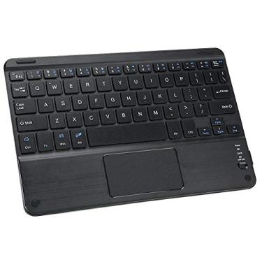 Imagem de Teclado Touchpad, capa protetora integrada teclado para laptop economia de energia preta grande capacidade bateria teclado sem fio