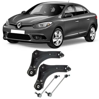 Imagem de Bandeja + Bieleta Renault Fluence Dianteira 2009 Até 2017 O Par