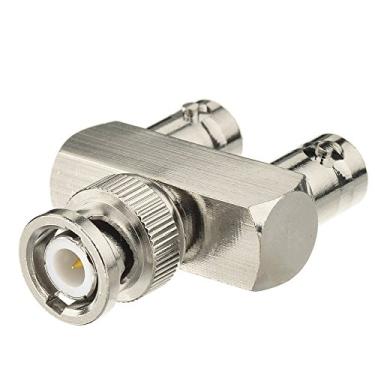 Imagem de Eightwood Adaptador divisor BNC macho para fêmea dupla, conector coaxial RF de áudio de 3 vias