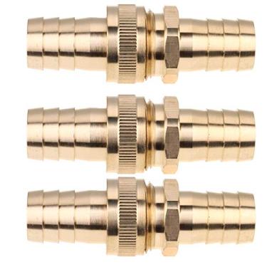 Imagem de LTWFITTING Barb de latão de 1,9 cm x 1,9 cm para reparação/reparador de mangueira de jardim (pacote com 3)