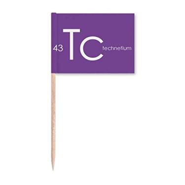 Imagem de Elementos Químicos Mesa de Período Metais de Transição Técnica Tc Bandeiras de Palito de Dente Marcador Topper Decoração de Festa