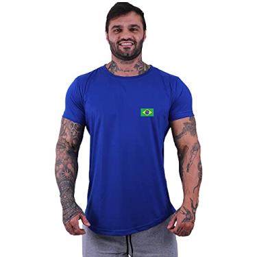 Imagem de Camiseta Masculina LongLine MXD Conceito Slim Brasil Número 10 Brandeira (M, Opção 12)