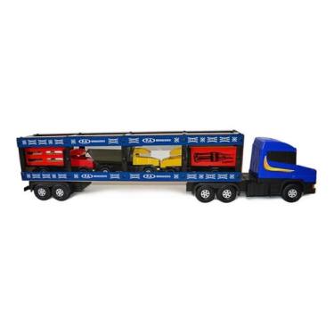 Carreta Bitrem Baú De Brinquedo Petroleum Roma Brinquedos - ShopJJ